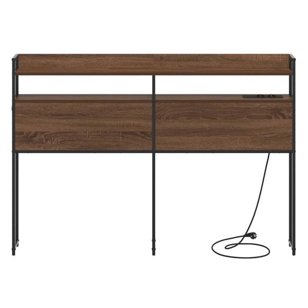 Stauraum-Kopfteil Braun Eiche 120 cm Holzwerkstoff