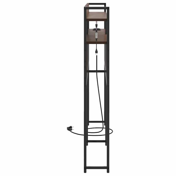 Stauraum-Kopfteil Braun Eiche 120 cm Holzwerkstoff