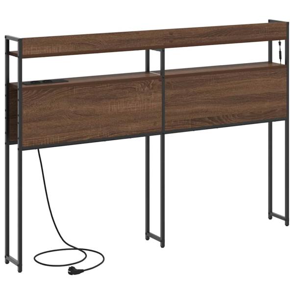 Stauraum-Kopfteil Braun Eiche 120 cm Holzwerkstoff