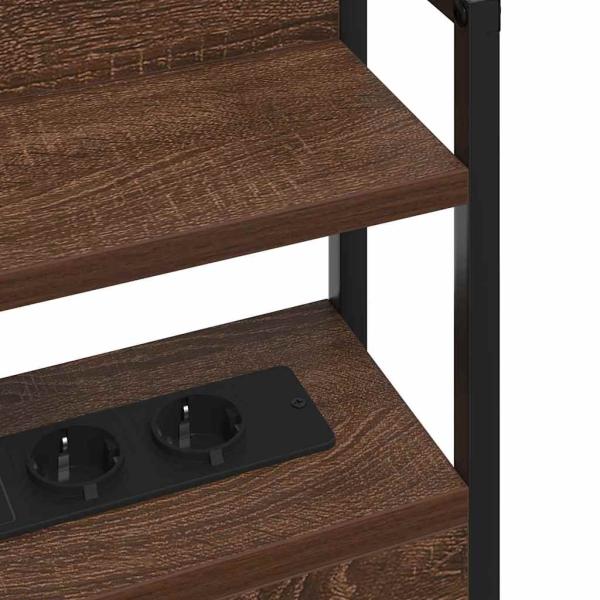 Stauraum-Kopfteil Braun Eiche 120 cm Holzwerkstoff
