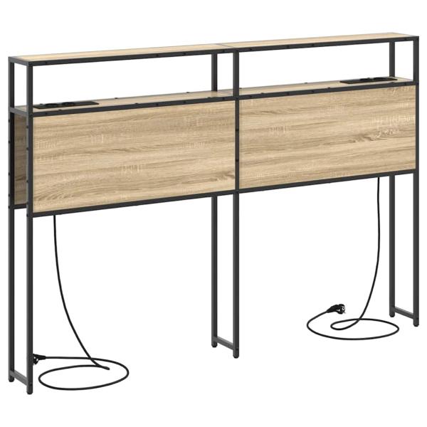 Stauraum-Kopfteil Sonoma Eiche 140 cm Holzwerkstoff