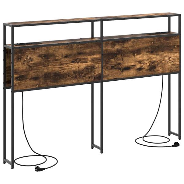 Stauraum-Kopfteil mit Kopfteil mit Speicher Rauch-Eiche 140 cm Holzwerkstoff