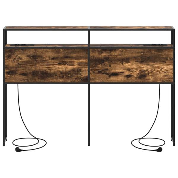 Stauraum-Kopfteil mit Kopfteil mit Speicher Rauch-Eiche 140 cm Holzwerkstoff
