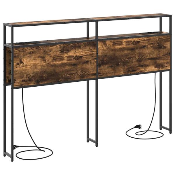Stauraum-Kopfteil mit Kopfteil mit Speicher Rauch-Eiche 140 cm Holzwerkstoff