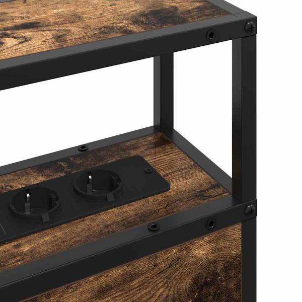 Stauraum-Kopfteil mit Kopfteil mit Speicher Rauch-Eiche 140 cm Holzwerkstoff