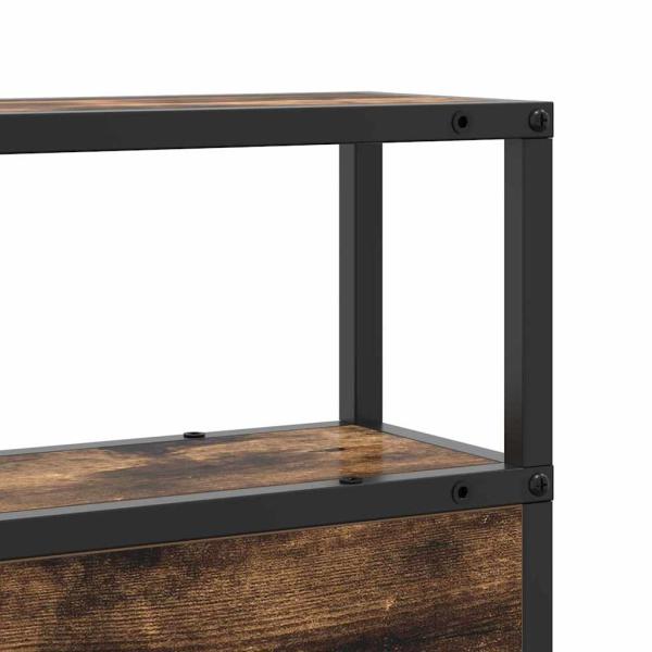 Stauraum-Kopfteil mit Kopfteil mit Speicher Rauch-Eiche 140 cm Holzwerkstoff