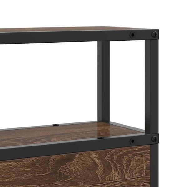 Stauraum-Kopfteil mit Kopfteil mit Speicher Braun Eiche 180 cm Holzwerkstoff