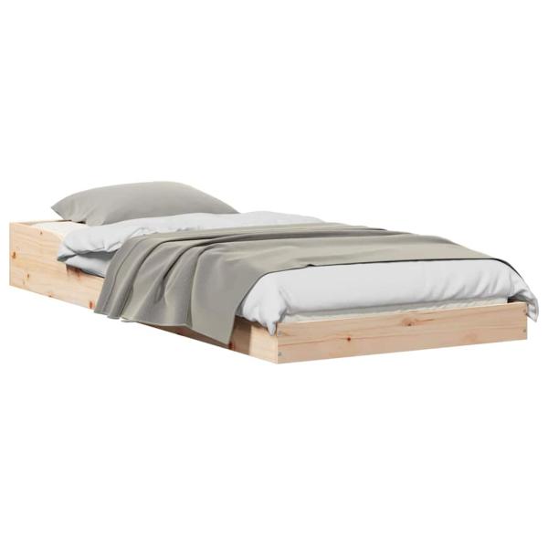 Bettgestell Braun 100 x 200 cm Massivholz Kiefer