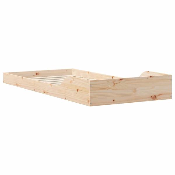 Bettgestell Braun 100 x 200 cm Massivholz Kiefer