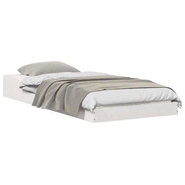 Bettgestell Weiß 80 x 200 cm Massivholz Kiefer