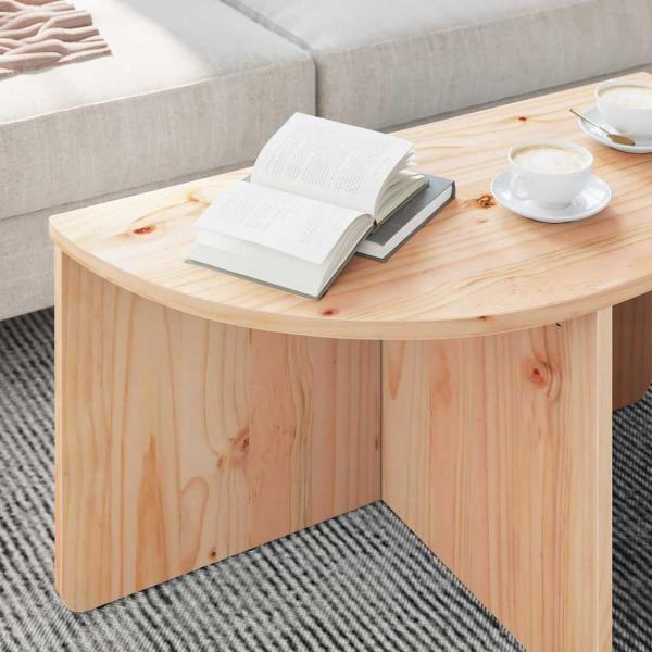 Couchtisch 2 pcs Natürlich 79 x 39.5 x 40 cm Massivkiefer