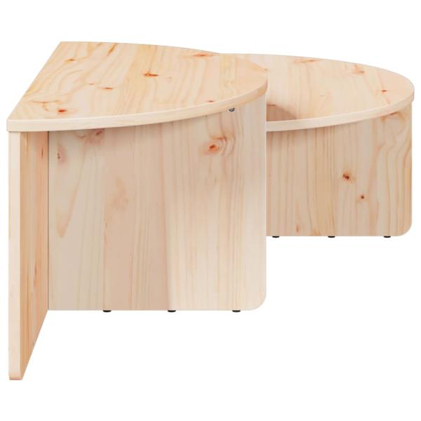 Couchtisch 2 pcs Natürlich 79 x 39.5 x 40 cm Massivkiefer