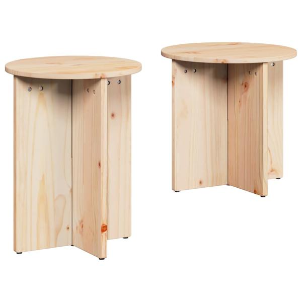 Couchtisch 2 pcs Natürlich 41,5 x 41,5 x 41 cm Massivkiefer