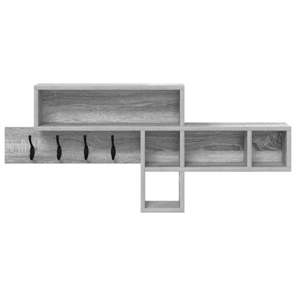 Wandmontierter Kleiderständer Grau sonoma 100 x 12 x 43,5 cm