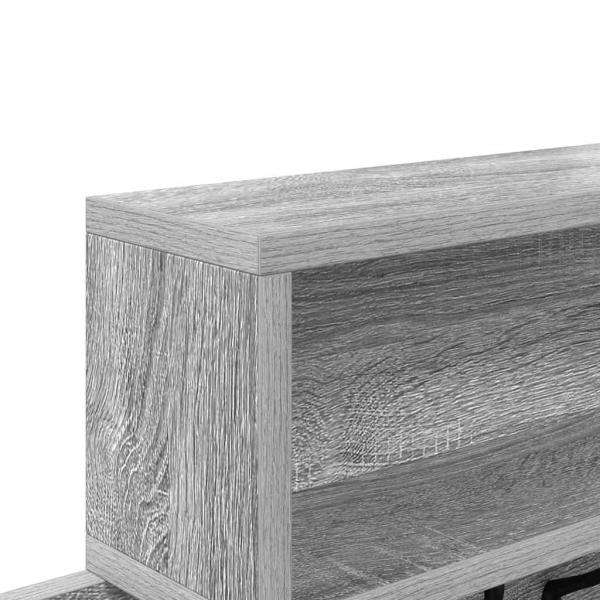 Wandmontierter Kleiderständer Grau sonoma 100 x 12 x 43,5 cm