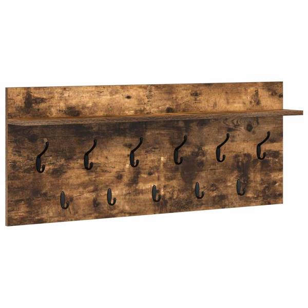 Wandmontierter Kleiderständer Räuchereiche 100 x 40 x 12 cm