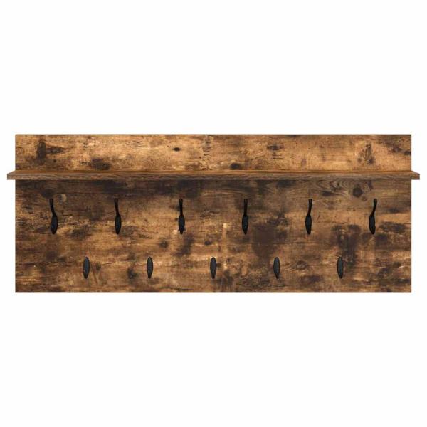 Wandmontierter Kleiderständer Räuchereiche 100 x 40 x 12 cm