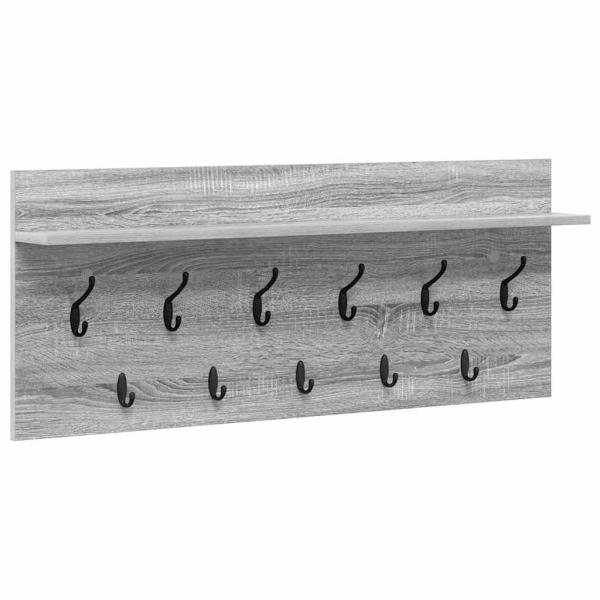 Wandmontierter Kleiderständer Grau Sonoma 100 x 40 x 12 cm