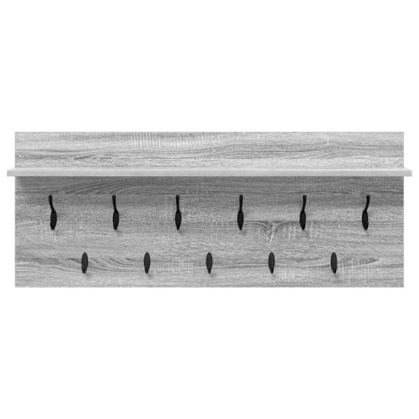 Wandmontierter Kleiderständer Grau Sonoma 100 x 40 x 12 cm