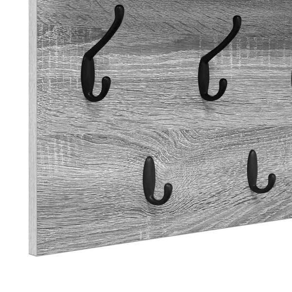 Wandmontierter Kleiderständer Grau Sonoma 100 x 40 x 12 cm