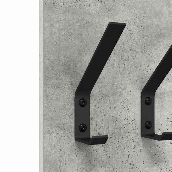 Wandmontierter Kleiderständer Betongrau 20 x 1,5 x 100 cm