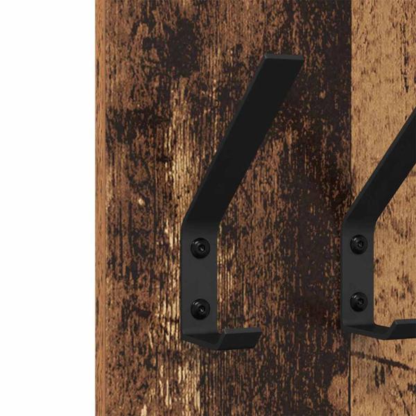 Wandmontierter Kleiderständer Altholz 20 x 1,5 x 100 cm