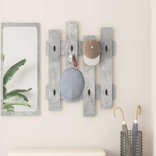 ARDEBO.de - Wandmontierter Kleiderständer Betongrau 60 x 3 x 82 cm