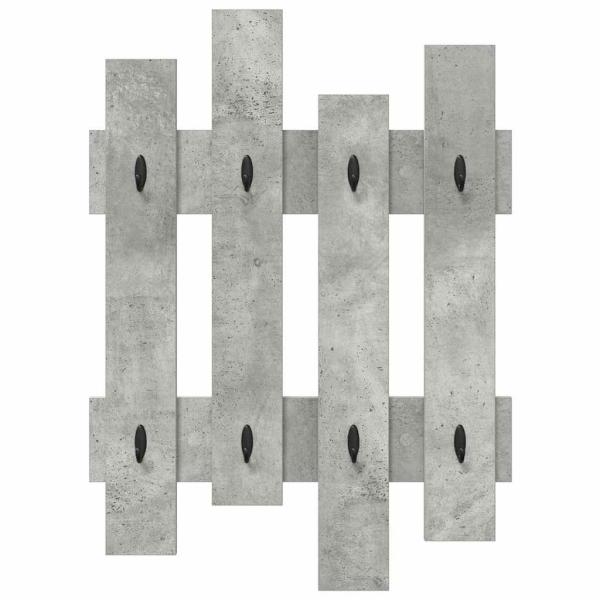Wandmontierter Kleiderständer Betongrau 60 x 3 x 82 cm