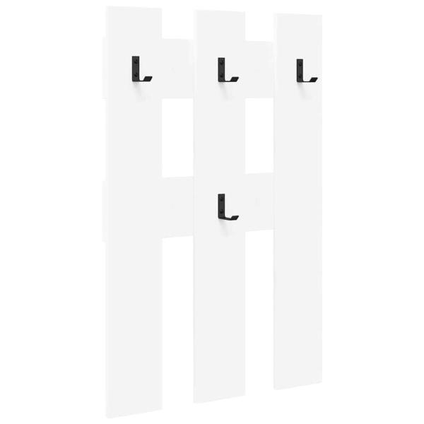 Wandmontierter Kleiderständer mit Speicher Weiß 65 x 3 x 100 cm