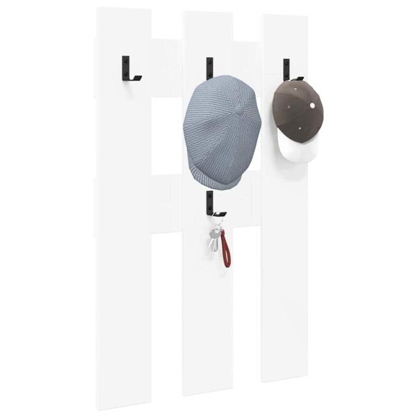 Wandmontierter Kleiderständer mit Speicher Weiß 65 x 3 x 100 cm