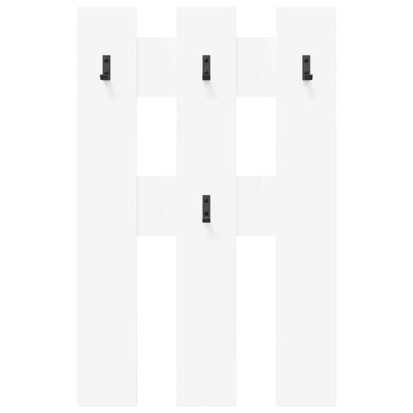 Wandmontierter Kleiderständer mit Speicher Weiß 65 x 3 x 100 cm