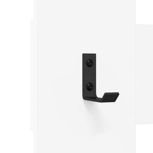 Wandmontierter Kleiderständer mit Speicher Weiß 65 x 3 x 100 cm