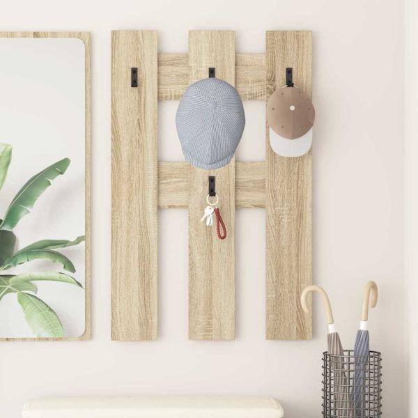 ARDEBO.de - Wandmontierter Kleiderständer Sonoma Eiche 65 x 3 x 100 cm