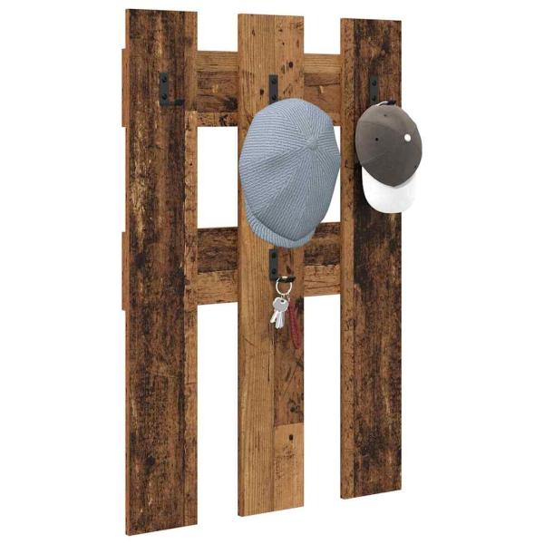 Wandmontierter Kleiderständer Altholz 65 x 3 x 100 cm