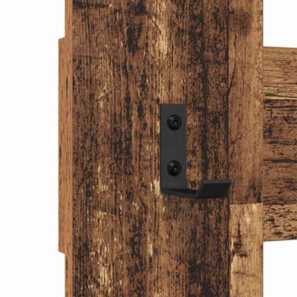 Wandmontierter Kleiderständer Altholz 65 x 3 x 100 cm