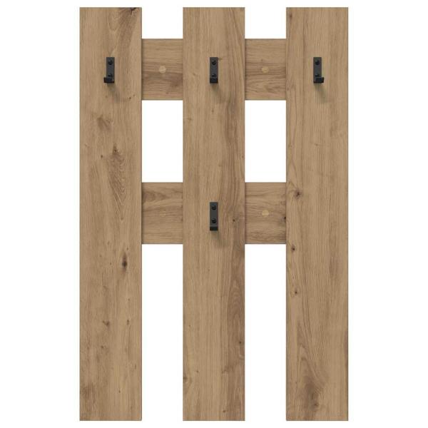 Wandmontierter Kleiderständer mit Speicher Eiche handwerklich