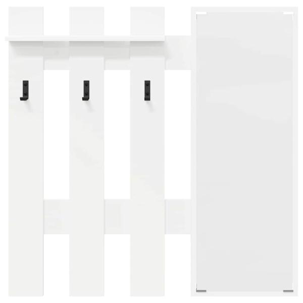 Wandmontierter Kleiderständer Weiß 100 x 10 x 100 cm