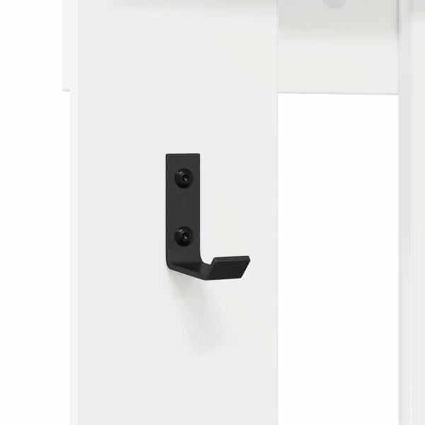 Wandmontierter Kleiderständer Weiß 100 x 10 x 100 cm