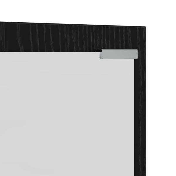 Wandmontierter Kleiderständer Schwarz Eiche 100 x 10 x 100 cm