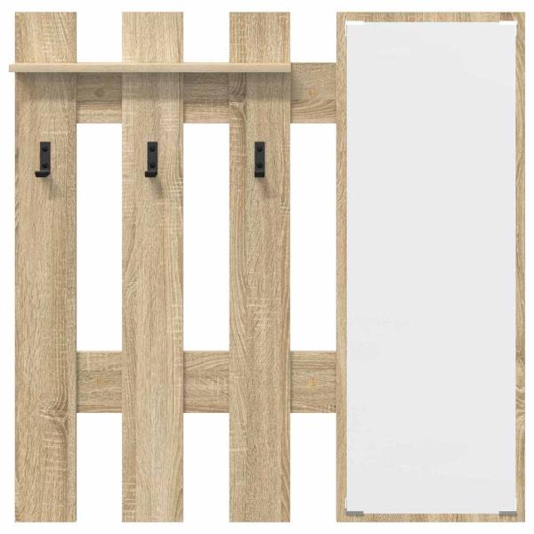 Wandmontierter Kleiderständer Sonoma Eiche 100 x 10 x 100 cm