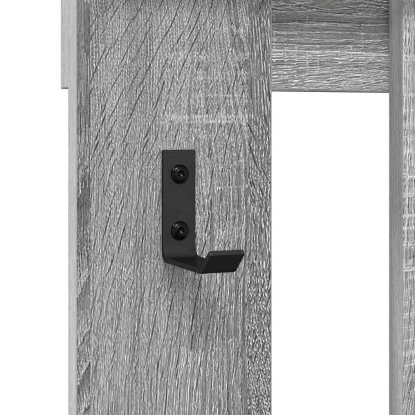 Wandmontierter Kleiderständer Grau sonoma 100 x 10 x 100 cm