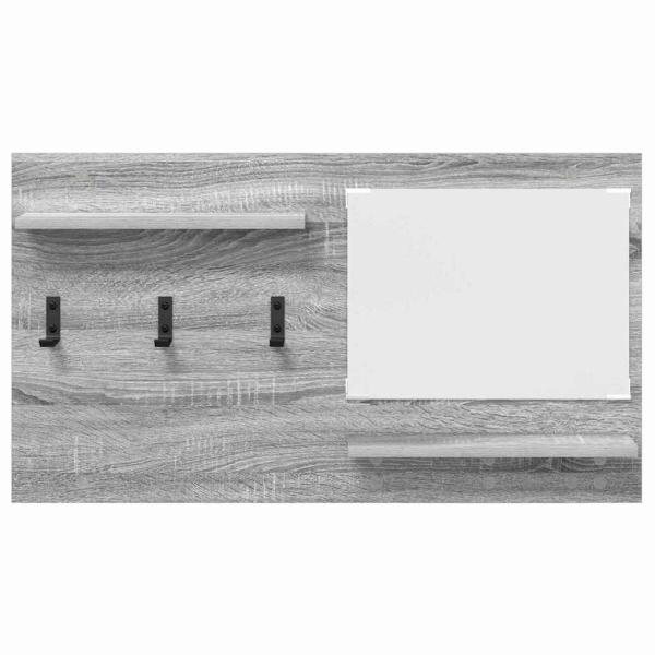 Wandmontierter Kleiderständer Grau sonoma 90 x 10 x 50 cm