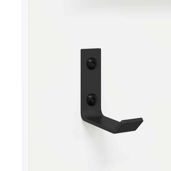 Wandmontierter Kleiderständer mit Regal mit Speicher mit Spiegel Weiß 70 x 10 x 90 cm