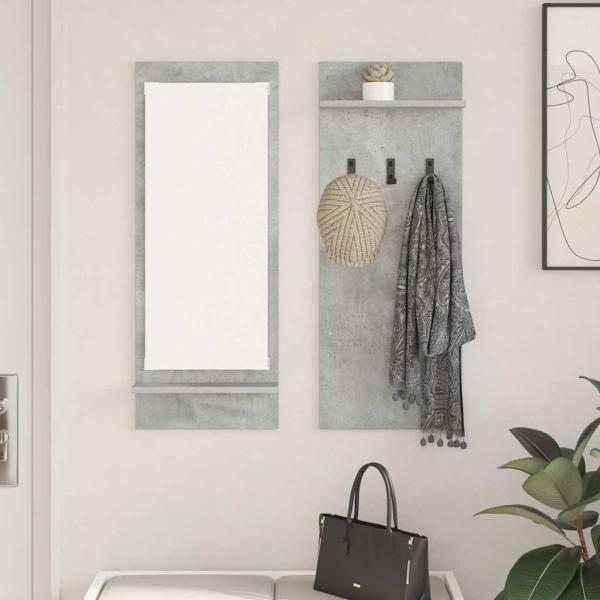 ARDEBO.de - Wandmontierter Kleiderständer Betongrau 70 x 10 x 90 cm