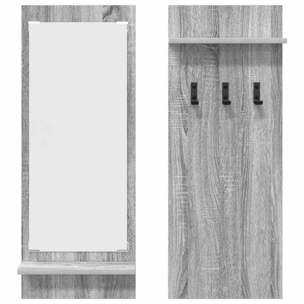 Wandmontierter Kleiderständer Grau sonoma 70 x 10 x 90 cm