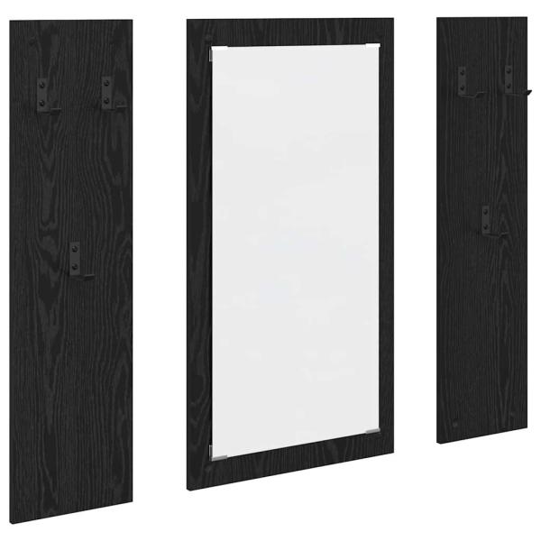 Wandmontierter Kleiderständer Schwarze Eiche 96 x 1.5 x 90 cm