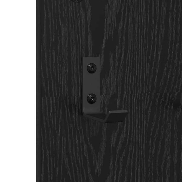 Wandmontierter Kleiderständer Schwarze Eiche 96 x 1.5 x 90 cm