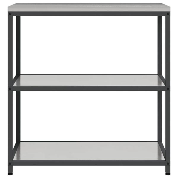Küchenlageregal mit Regal mit Speicher Silber 60 x 50 x 92 cm Edelstahl