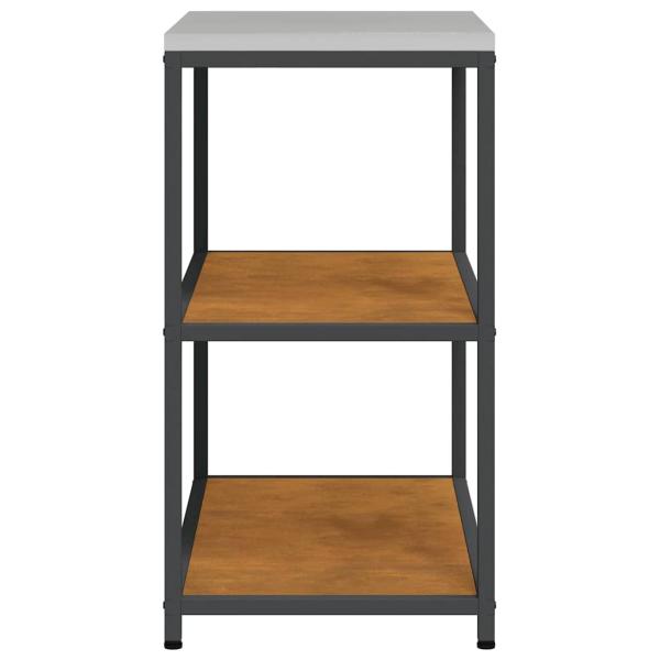 Küchenlageregal mit Regal mit Speicher Rostig 60 x 50 x 92 cm Wetterstahl