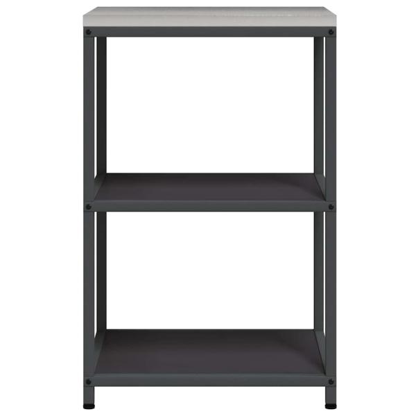 Küchenlageregal mit Regal mit Speicher Schwarz 60 x 50 x 92 cm Stahl